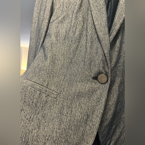 ZARA BASIC one button lined blazer petite M - Picture 3 of 12